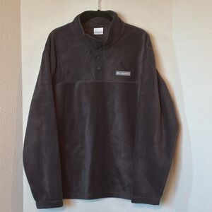 COLUMBIA Men’s XL Black Half-Snap Fleece Pullover NWOT